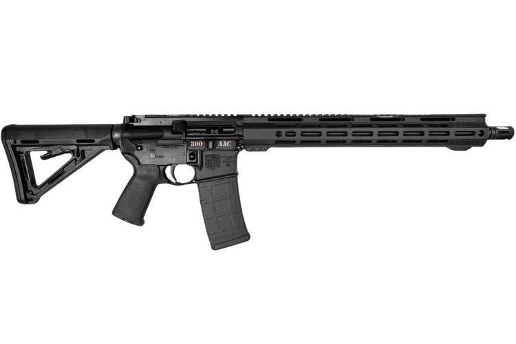 Diamondback DB15 16″ AR-style rifle chambered in 300 Blackout with black nitride barrel, M-LOK handguard, and 30-round magazine