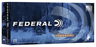 Federal Power-Shok .350 Legend 180-grain soft point ammunition box and cartridge.