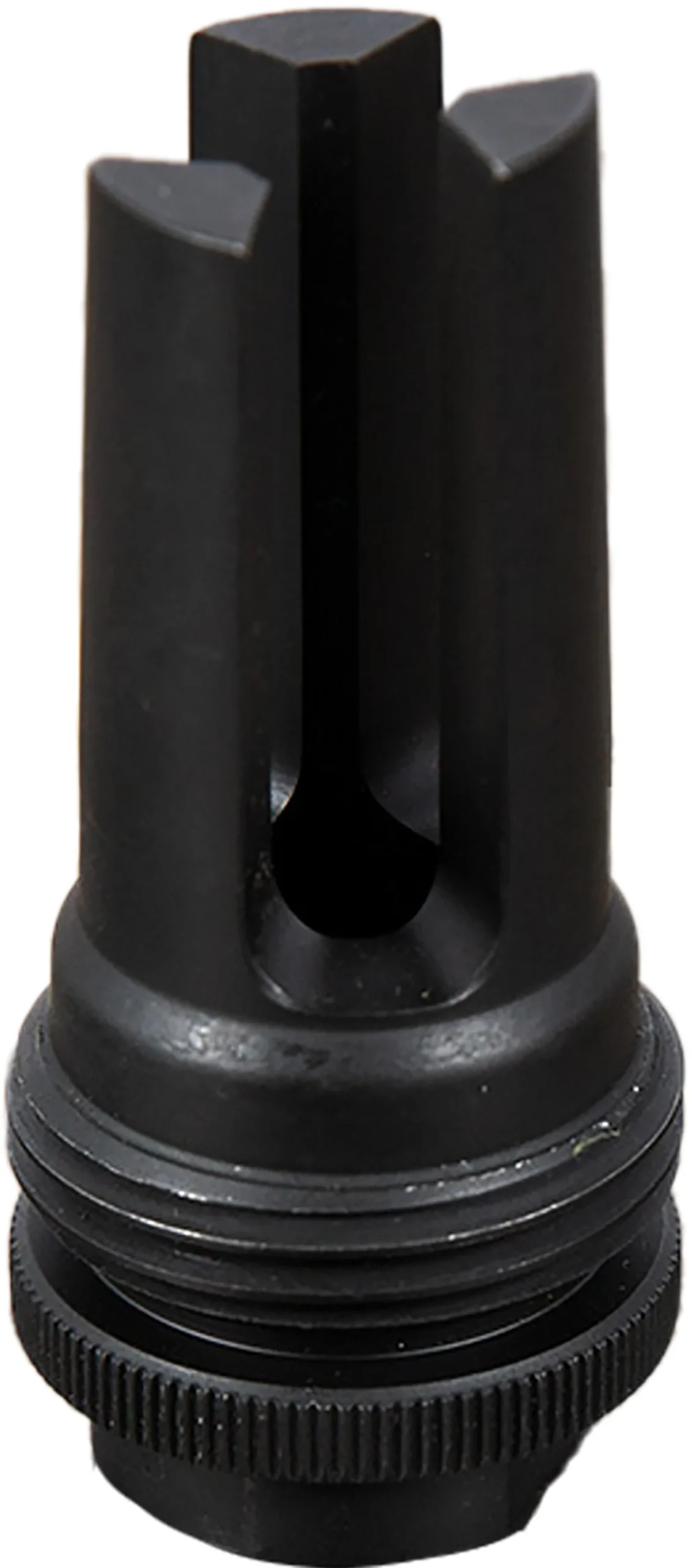 SilencerCo AC141 ASR Flash Hider in black steel with 1/2"-28 threading, compatible with ASR mounting system.