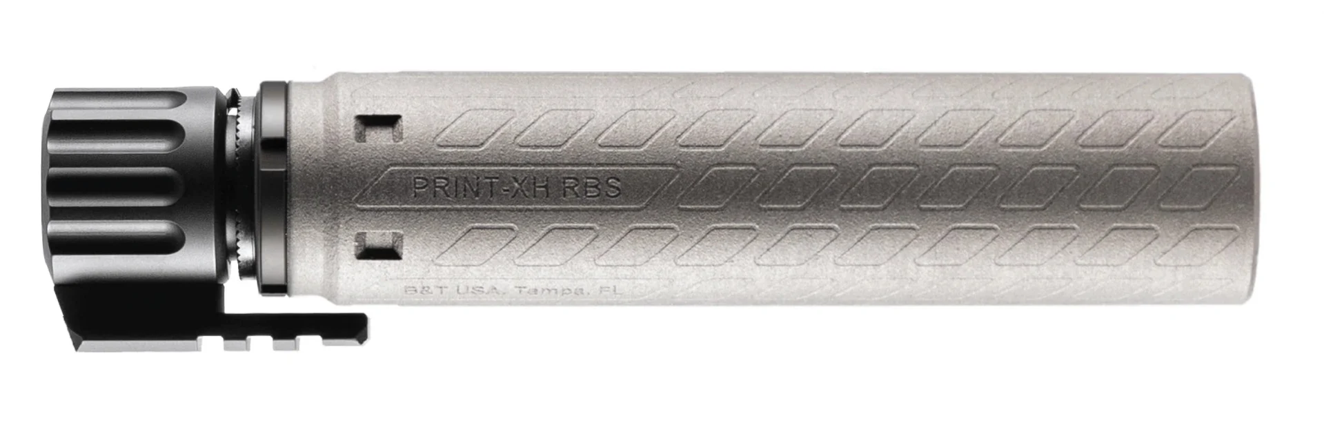 B&T Print-X titanium suppressor for TP9/MP9 with QD mount and accessory rail