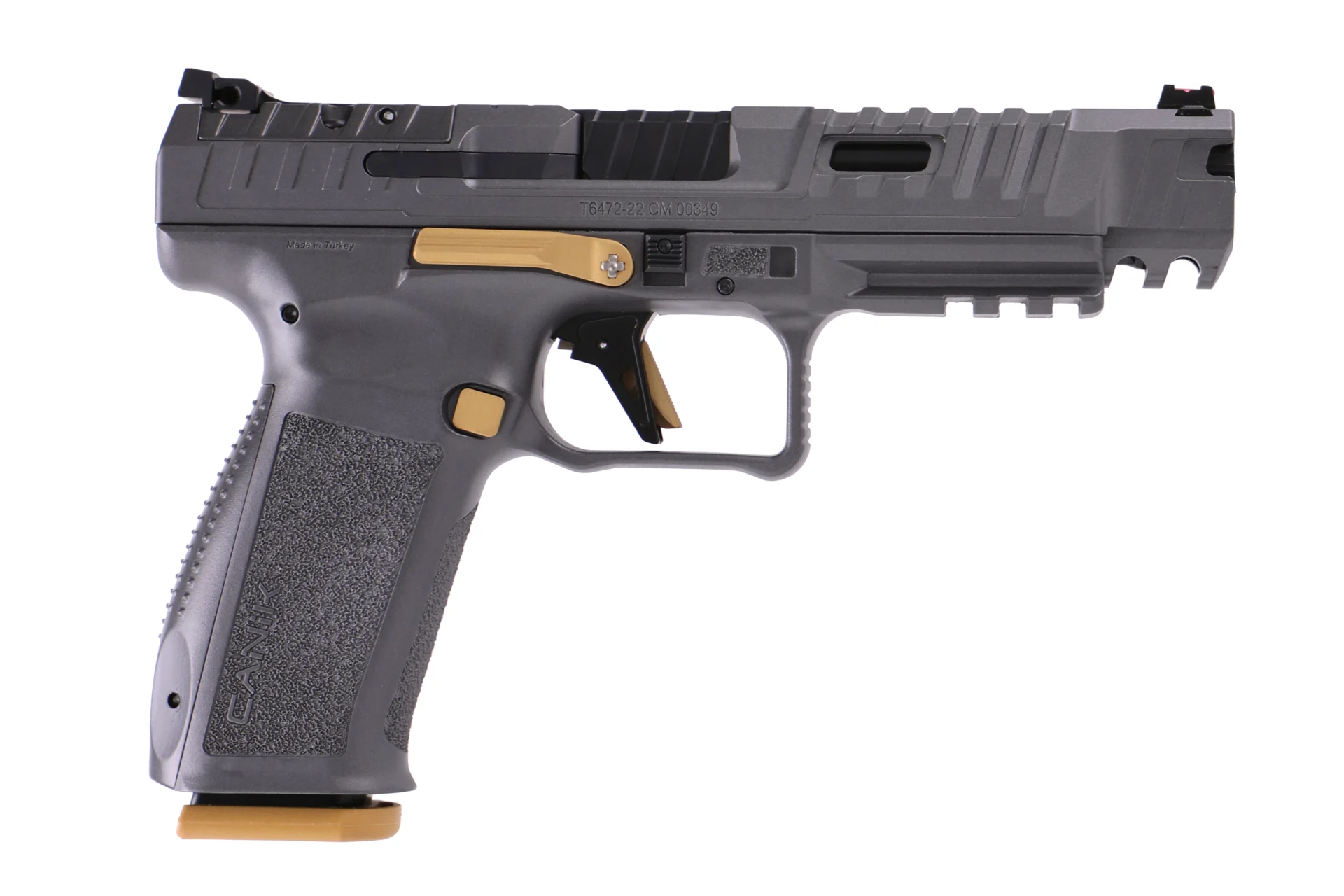 Canik SFX Rival 9mm, 5" barrel, 10-round capacity, Grey finish, competition-ready.