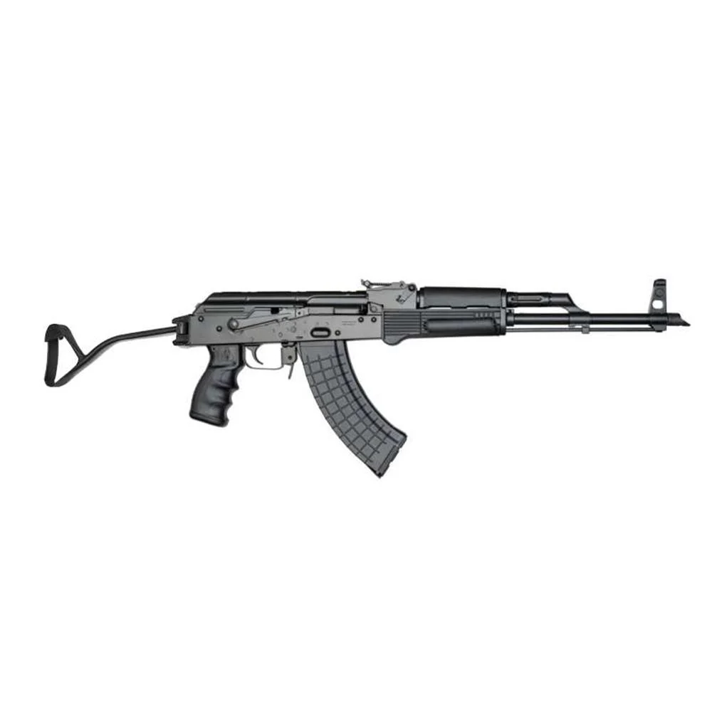 Pioneer Arms AK‑47 forged rifle with side-folding stock, 16″ barrel, polymer furniture, 30-round magazine