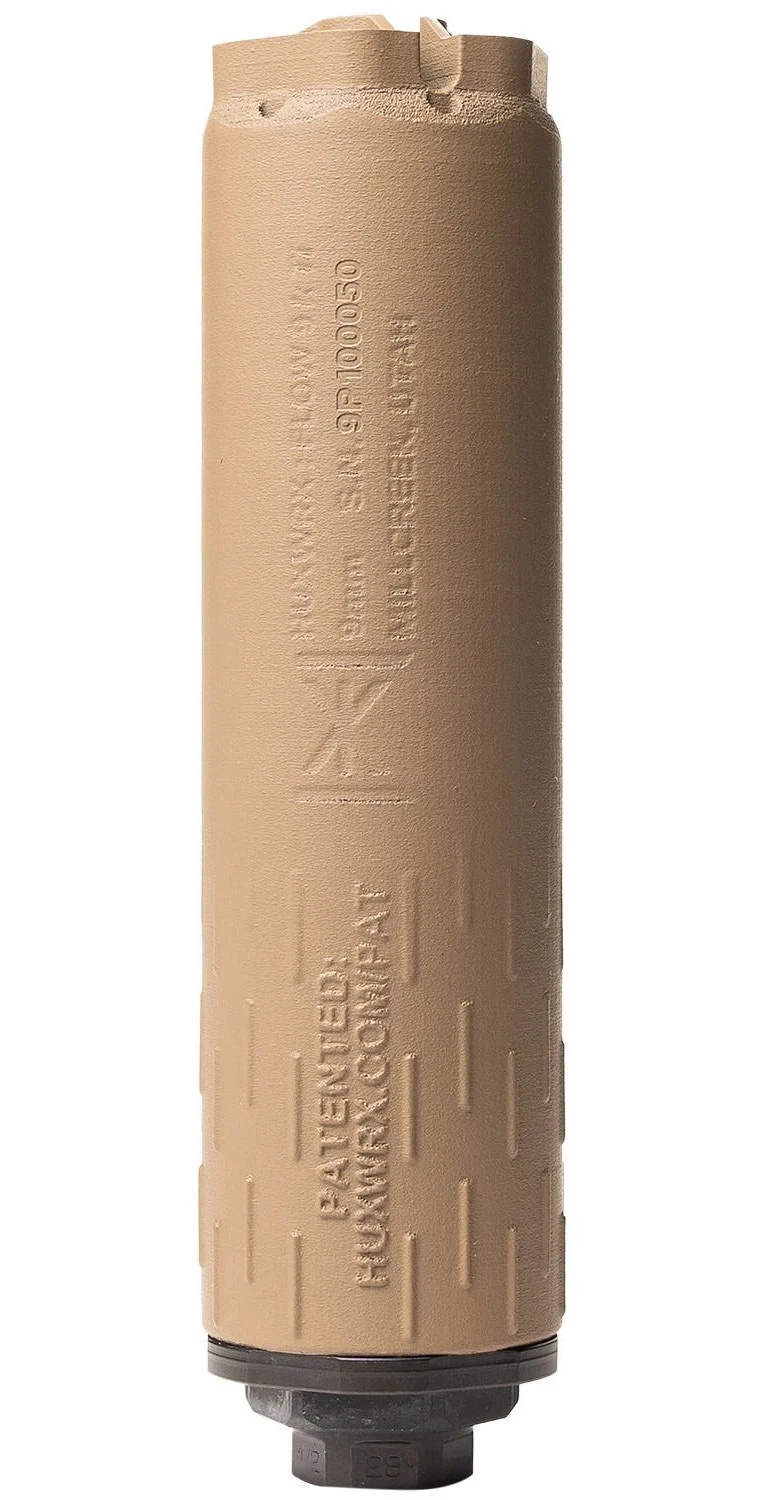 HUXWRX FLOW 9K Ti suppressor in Flat Dark Earth for 9mm platforms