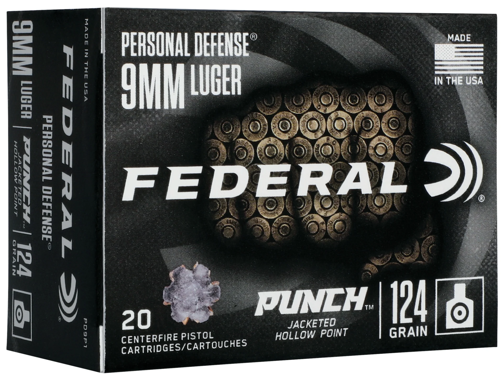 Federal Punch 9mm 124gr JHP PD9P1G ammunition in Benton Louisiana