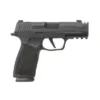 Sig Sauer P365 XMACRO Comp 9mm pistol with 3.1-inch barrel, 17+1 capacity, optic-ready slide, and integrated compensator