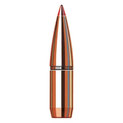 Hornady 28302 SST Bullets – 7mm (.284) 154-grain Super Shock Tip (SST) bullets with a boat tail design and cannelure, designed for hunting medium to large game, packaged 100 per box.