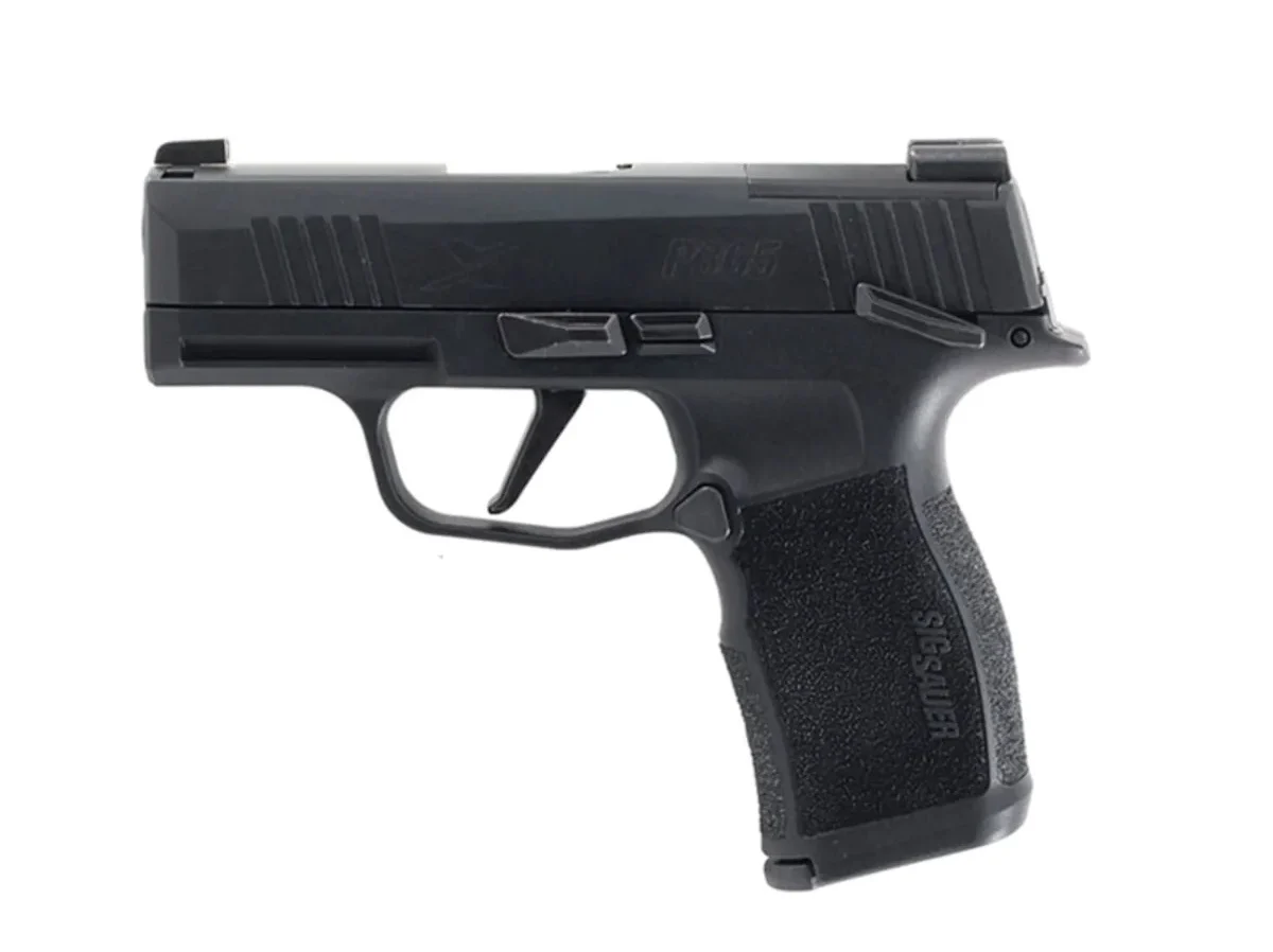 SIG Sauer P365X 9mm pistol with 3.1-inch barrel, XRAY3 night sights, manual safety, and 12-round magazine